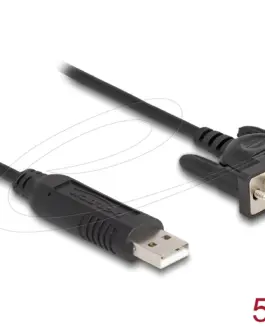 Alternative view of Delock Преходник (адаптер) от USB 2.0 към serial RS-232 DB9 мъжко, 50 cm FTDI