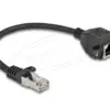 Delock Мрежов кабел удължителен S/FTP RJ45 мъжко към RJ45 женско Cat. 6A 25 cm