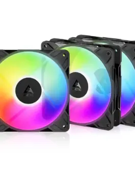 Комплект вентилатори 3-pack ARCTIC P12 Reverse Pro A-RGB 120mm PWM - 120x120x25