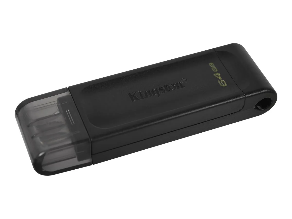 ФЛАШ ПАМЕТ Kingston USB flash drive DataTraveler 70 - USB 3.2 Gen 1 - 64 GB - Black - PN DT70/64GB - Image 223