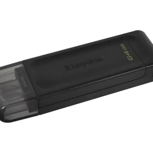 ФЛАШ ПАМЕТ Kingston USB flash drive DataTraveler 70 – USB 3.2 Gen 1 – 64 GB – Black – PN