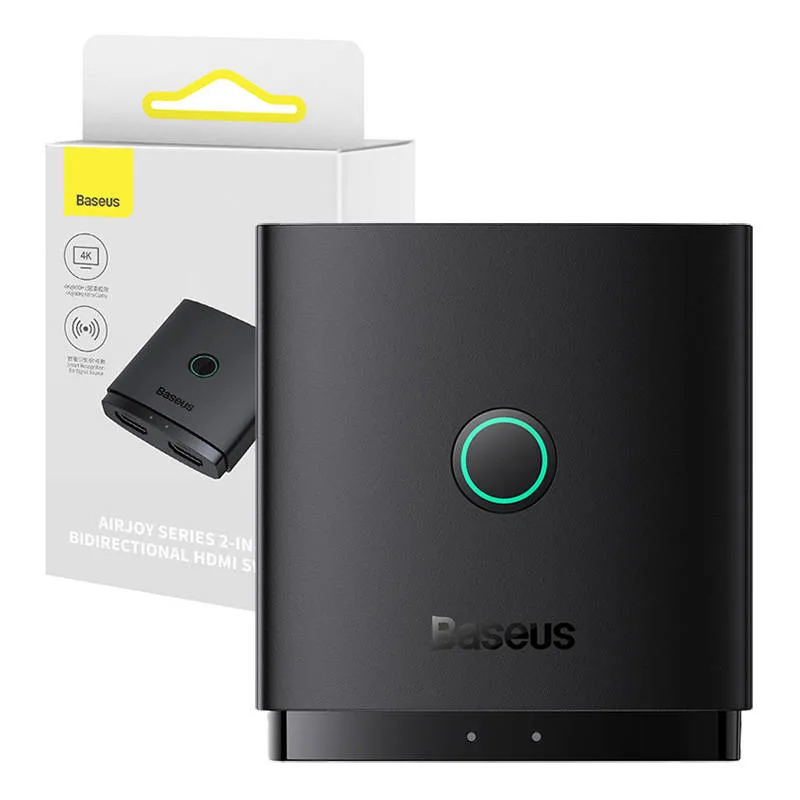 Двупосочен HDMI превключвател Baseus AirJoy 2 в 1 4K 60Hz B01331105111-00 - черен - Image 136