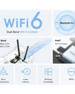 Alternative view of Безжичен Wi-Fi 6 PCIe Адаптер Mercusys MA80XE AX3000