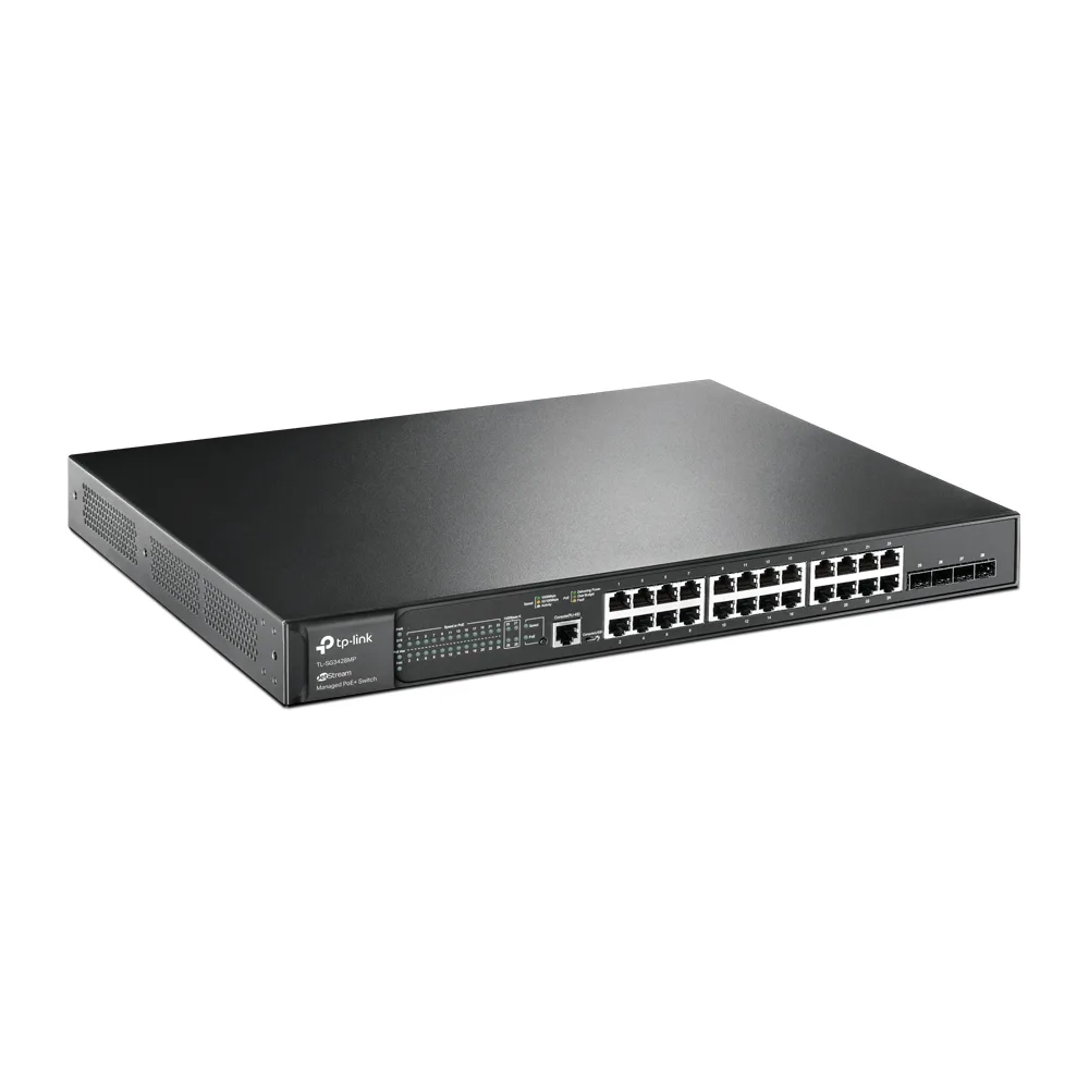 28-портов гигабитен L2 управляем комутатор TP-Link JetStream TL-SG3428MP PoE+ с 4 SFP слота - Image 22