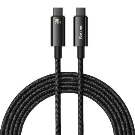 Кабел Baseus Tungsten Gold 240W USB-C към USB-C 1м CAWJ040001 - черен - Image 171