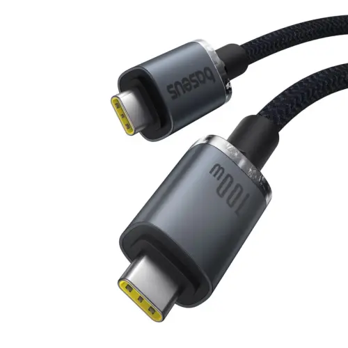 Alternative view of Кабел Baseus Crystal Shine P10318204111-00 USB3.2 USB-C към USB-C Display Cable 100W 1.5м 20Gb - черен