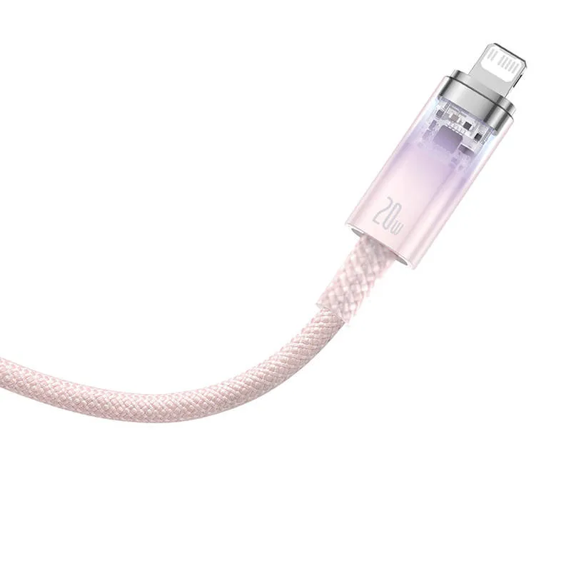 Кабел Baseus Explorer Series USB-C - Lightning 20W 1 м CATS010204 - розов - Image 160