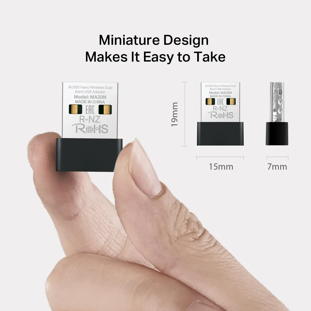 Безжичен Nano USB адаптер Mercusys MA20N AC650 - Image 141
