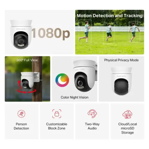 Alternative view of Външна охранителна Wi-Fi камера Pan/Tilt Mercusys MC500