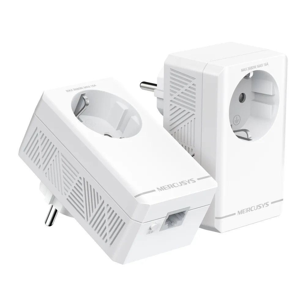 Стартов комплект Gigabit Passthrough Powerline адаптери Mercusys MP500P KIT AV1000 - Image 13