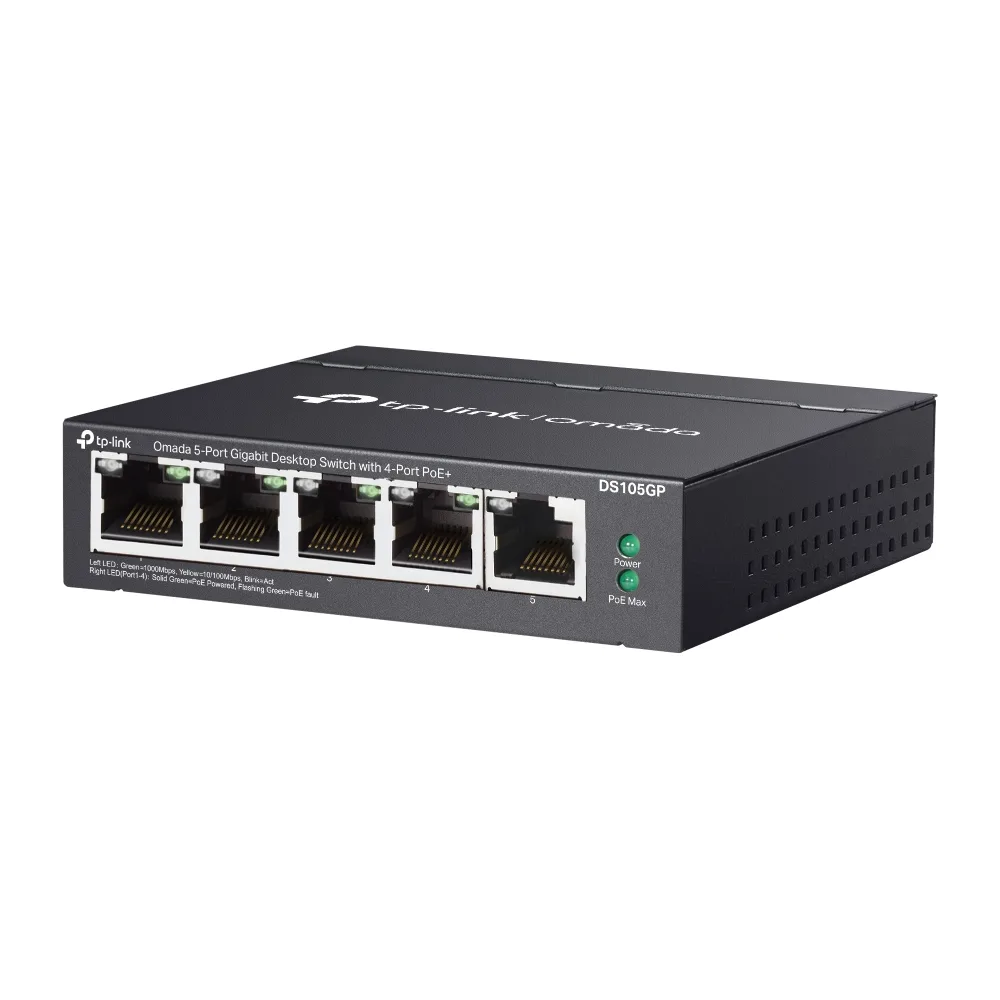 5-портов гигабитов неуправляем настолен комутатор TP-Link DS105GP с 4-порта PoE+ - Image 96