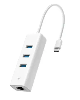 Alternative view of USB Type-C 3-портов хъб и гигабитов Ethernet адаптер TP-Link UE330C