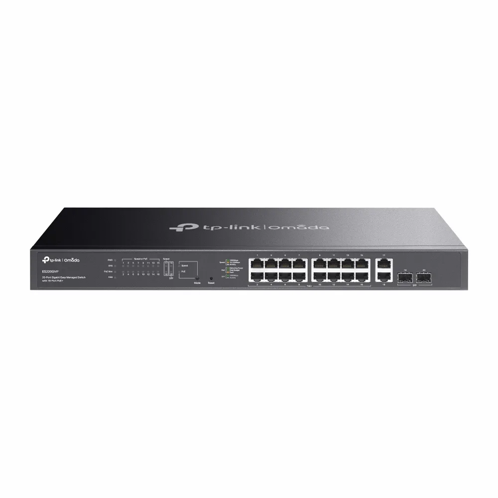 20-портов комутатор TP-Link Omada ES220GMP Gigabit Easy Managed Switch с 16 PoE+ порта - Image 67