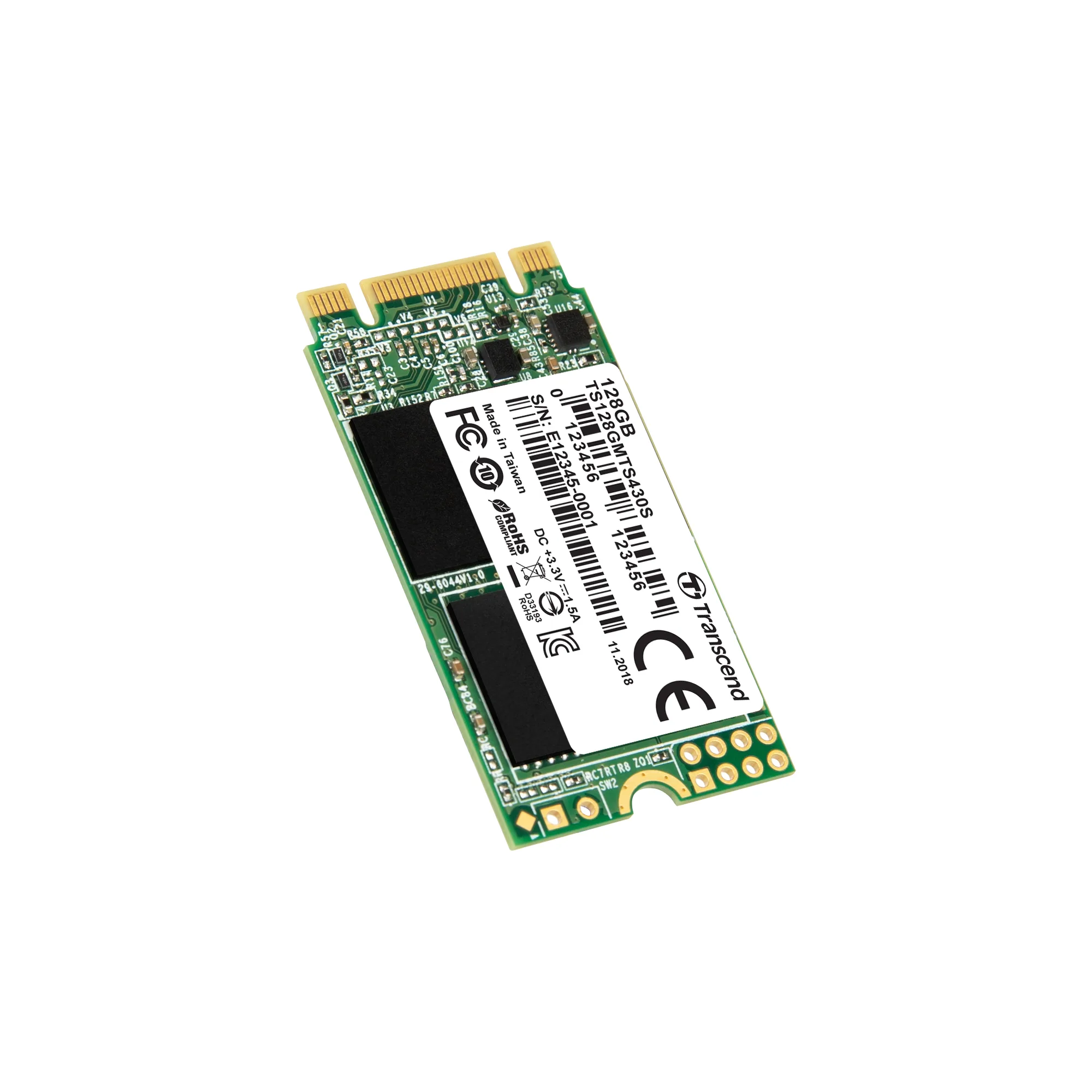 Твърд диск Transcend 128GB TS128GMTS430S, M.2 2242 SSD, SATA3 B+M Key, TLC - Image 12