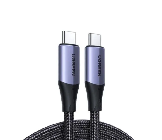 Кабел Ugreen US355 80150 USB-C 3.1 Gen 2 / USB-C 3.1 Gen 2 1 м 100W - черен