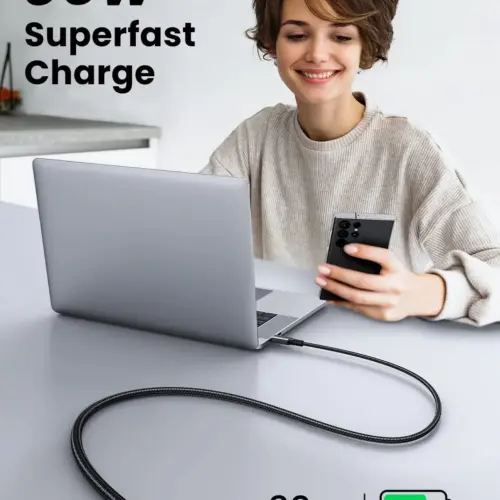 Alternative view of Кабел Ugreen US567 15373 USB-C към USB-C, 60W, 1м