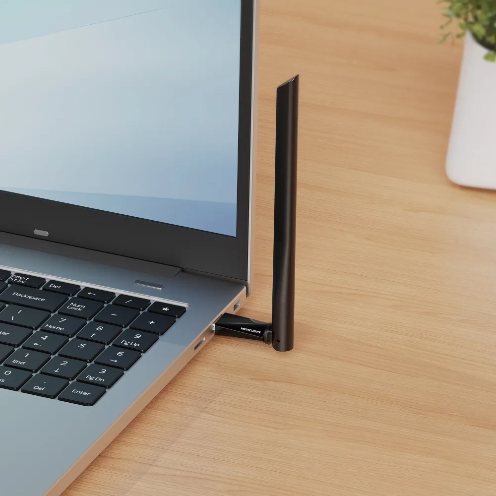 Безжичен USB адаптер с високо усилване Wi-Fi 6 Mercusys MA14H AX300 - Image 3
