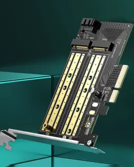 Alternative view of Адаптер за разширителна карта Ugreen PCIe 3.0 x4 към M.2 NVMe drive CM302 - черен