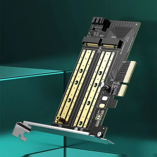 Alternative view of Адаптер за разширителна карта Ugreen PCIe 3.0 x4 към M.2 NVMe drive CM302 - черен