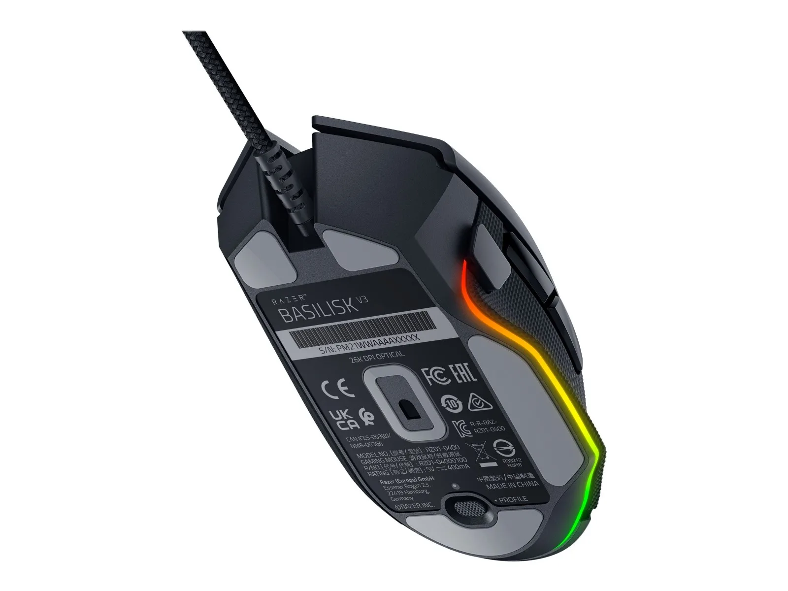 ГЕЙМЪРСКА МИШКА RAZER BASILISK V3 - Wired - Black - PN RZ01-04000100-R3M1 - Image 249
