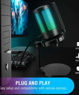 Alternative view of Настолен микрофон FIFINE A6NEO RGB - Black