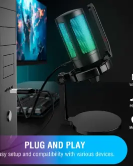 Alternative view of Настолен микрофон FIFINE A6NEO RGB - Black