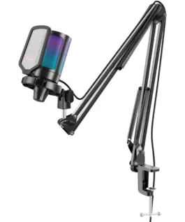 Alternative view of Микрофон със стойка FIFINE A6T RGB - Black