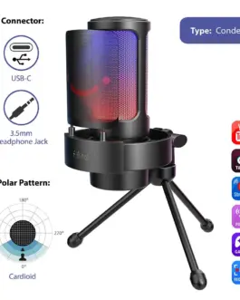 Alternative view of Настолен микрофон FIFINE A8V RGB - Black