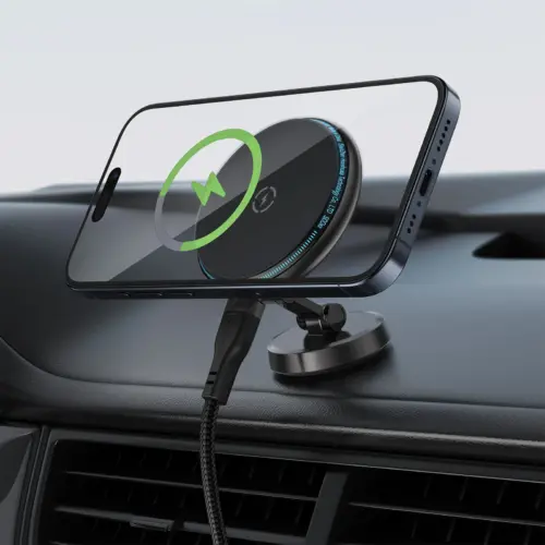 Acefast Зареждаща стойка за телефон за кола Car phone holder – MAG-Charging 15W