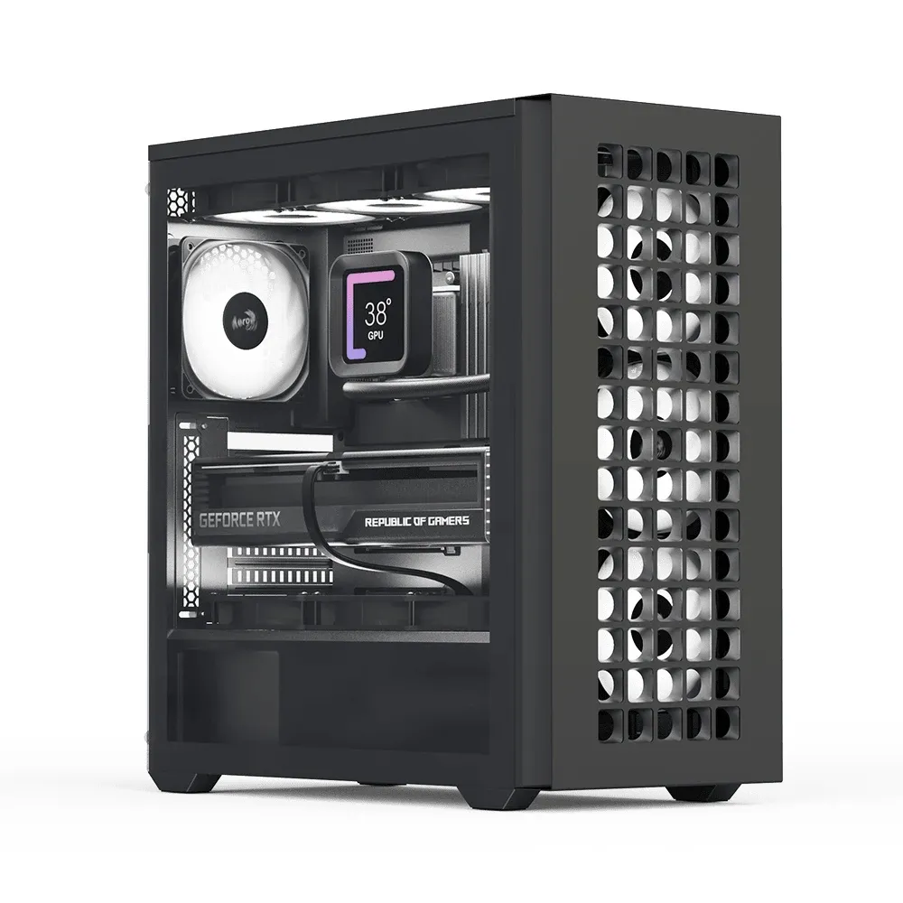 AeroCool кутия Case ATX - D502A Black Addressable RGB