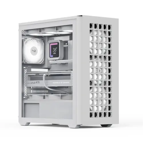AeroCool кутия Case ATX - D502A White Addressable RGB