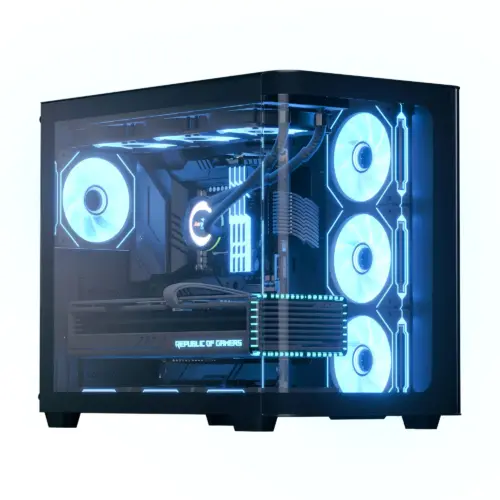 AeroCool кутия Case ATX - P500C-G-BK-v1 - 4 x 120 mm Infinity Mirror A-RGB
