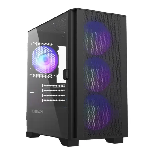 Montech кутия AIR 100 ARGB Micro ATX Case TG 4x120mm ARGB Fans Black
