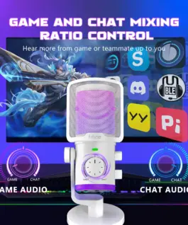 Настолен микрофон FIFINE AM6 RGB – White