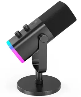 Настолен микрофон FIFINE AM8 Dynamic RGB XLR/USB- Black