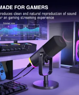 Настолен микрофон FIFINE AM8 Dynamic RGB XLR/USB- Black