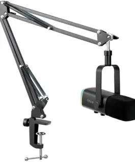 Микрофон със стойка FIFINE AM8T Dynamic RGB - Black