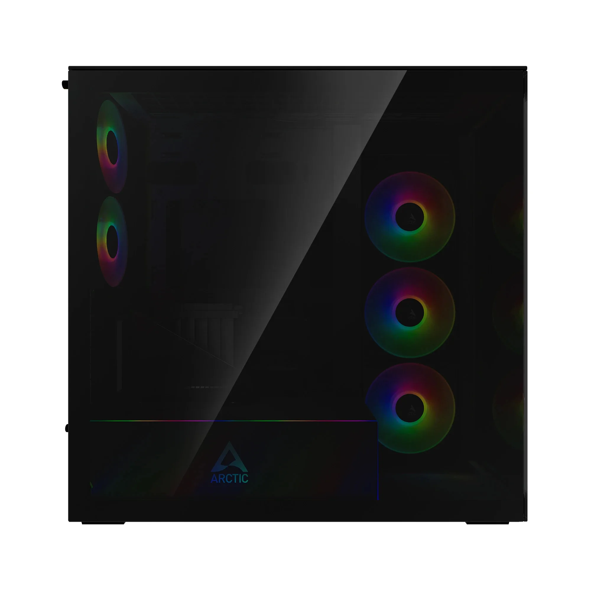 Arctic кутия Case E-ATX - Xtender VG (Black) - PCIe Gen 4 riser included, 5 A-RGB Fans included - Image 110