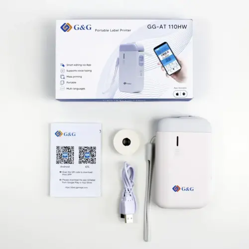 ЕТИКЕТЕН ПРИНТЕР GG-AT-110HW – PORTABLE LABEL PRINTER G&G – PN GG-AT-110HW