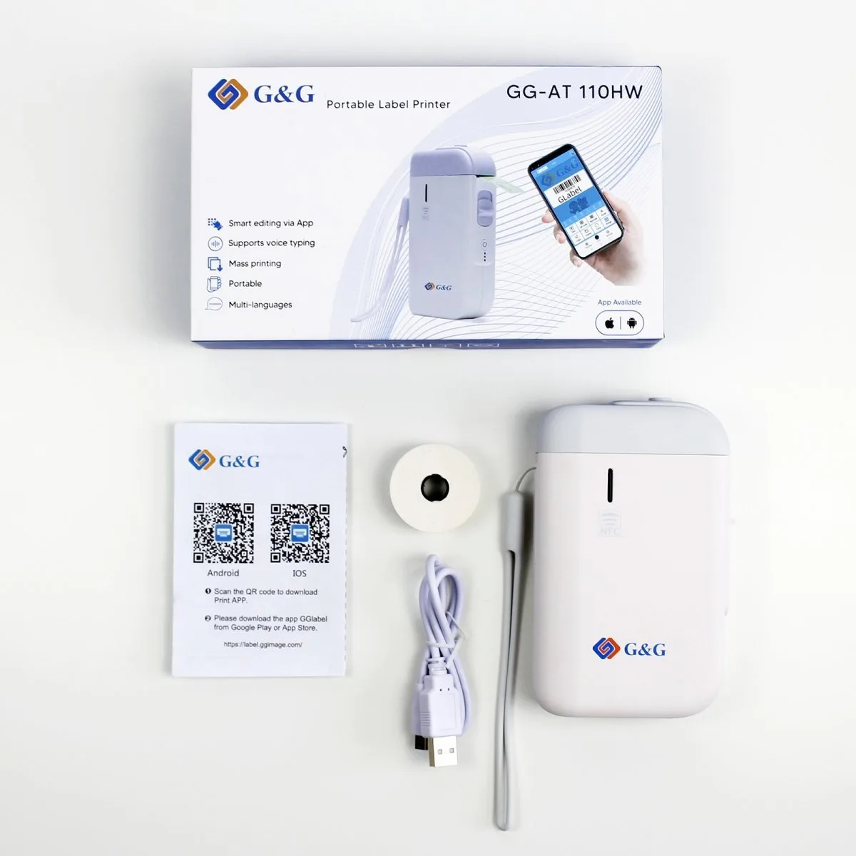 ЕТИКЕТЕН ПРИНТЕР GG-AT-110HW - PORTABLE LABEL PRINTER G&G - PN GG-AT-110HW (GGAT-110HW) (GGAT110HW) - Image 253
