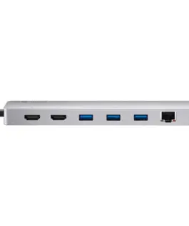 Alternative view of ATEN Докинг 11-in-1 USB-C Multiport Dock + Power Pass-Through, 2 x HDMI, LAN,3.5mm, USB-C, SD Card , microSD, 3 x USB 3.2