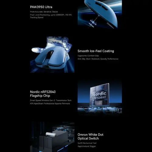 ATK професионална геймърска мишка Wireless Gaming Mouse F1 EXTREME LEVIATAN – 8K