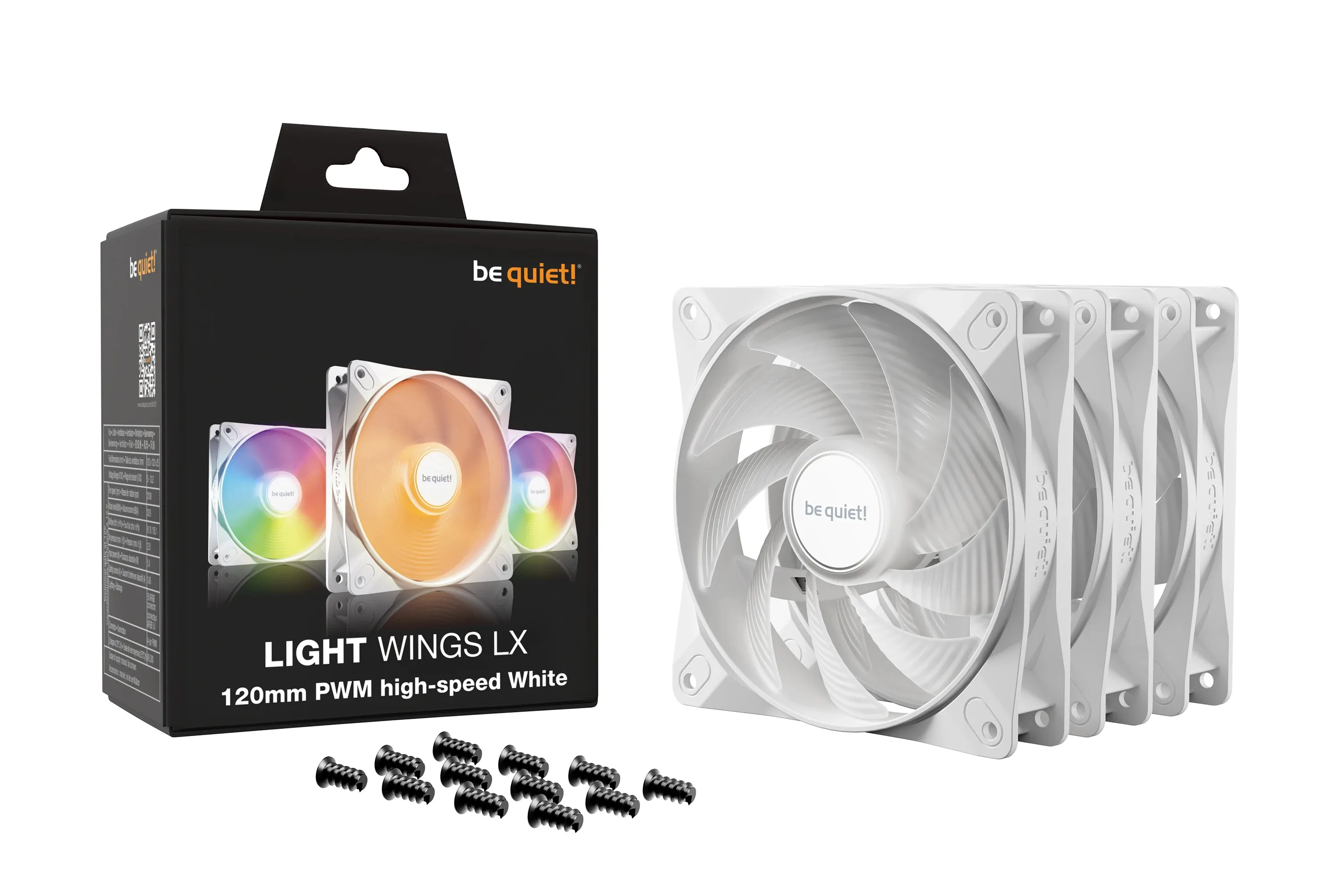 be quiet! комплект вентилатори Fan Pack 3-in-1 3 x 120mm - LIGHT WINGS LX 120mm PWM high-speed White Triple-Pack - Image 159