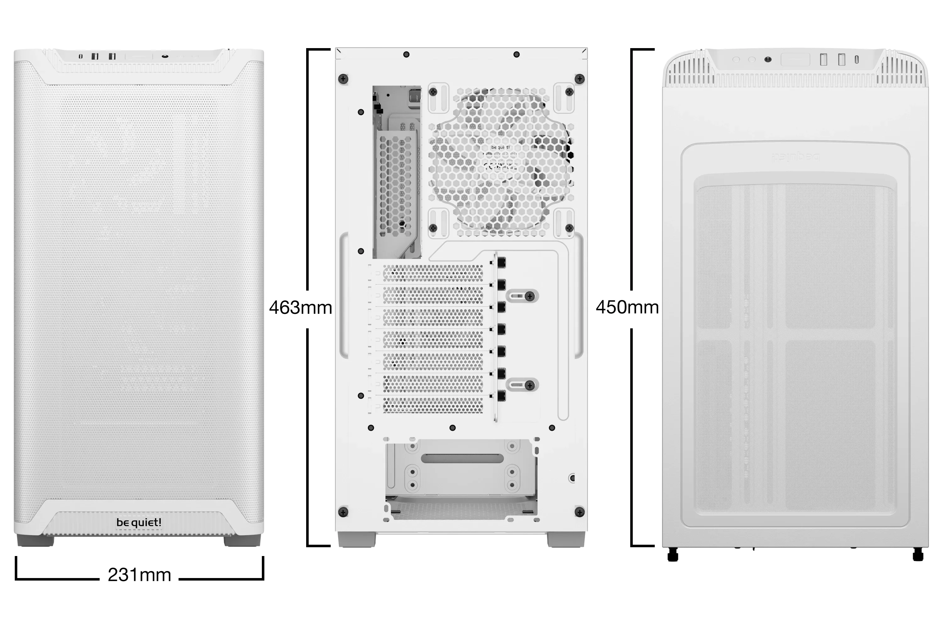 be quiet! кутия Case ATX - Pure Base 501 Airflow White - Image 142
