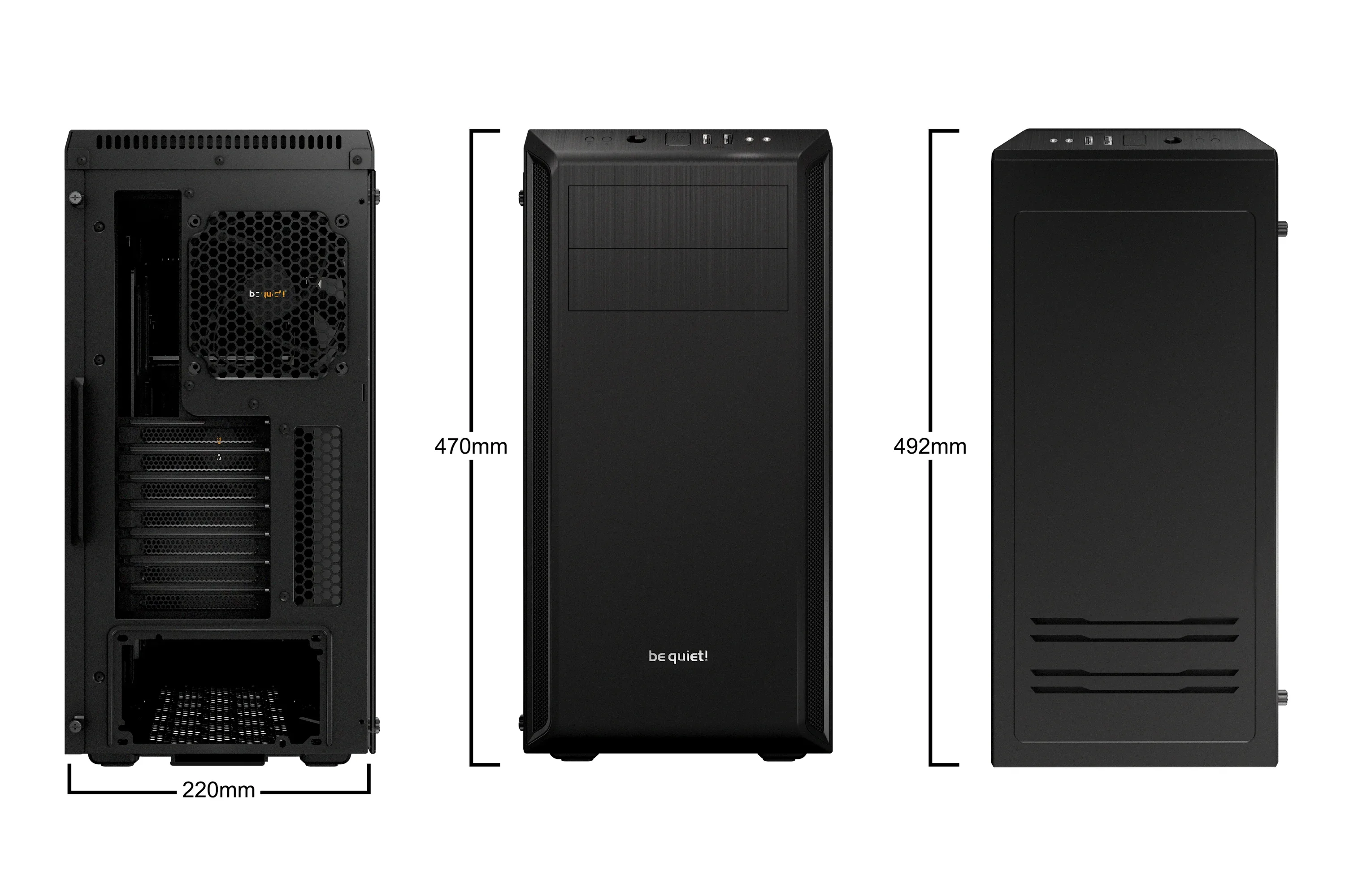 be quiet! кутия Case ATX - Pure Base 600 Window Black - Image 182