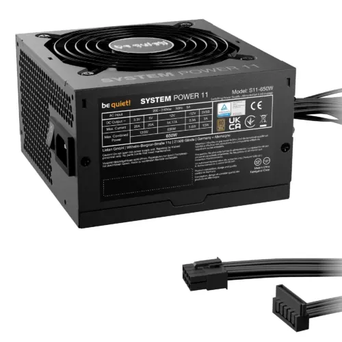 Alternative view of be quiet! захранване PSU ATX 3.1 Bronze - SYSTEM POWER 11 650W