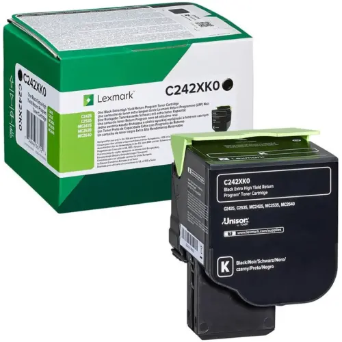 КАСЕТА ЗА LEXMARK OPTRA C 2425/2535/MC 2425/2535/2640 - Black - EXTRA HIGH CAPACITY - Return program cartridge - PN