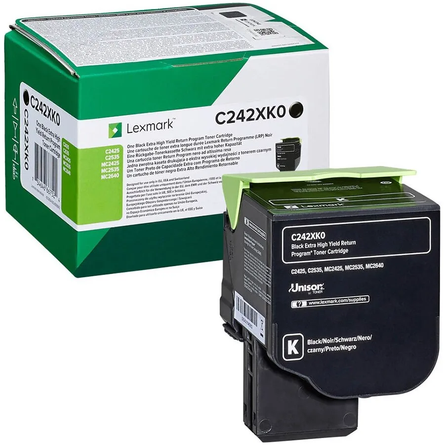 КАСЕТА ЗА LEXMARK OPTRA C 2425/2535/MC 2425/2535/2640 - Black - EXTRA HIGH CAPACITY - Return program cartridge - PN