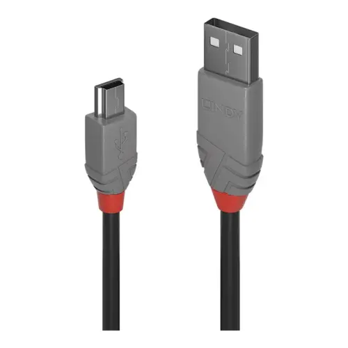 КАБЕЛ USB LINDY - USB-A to mini USB - 20 m - Black - PN 36723