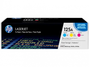 КОМПЛЕКТ 3 КАСЕТИ ЗА HP Color Laserjet CP 1215/1515N - TRIPLE PACK - /125A/ - C/M/Y - CB541A/CB542A/CB543A - PN